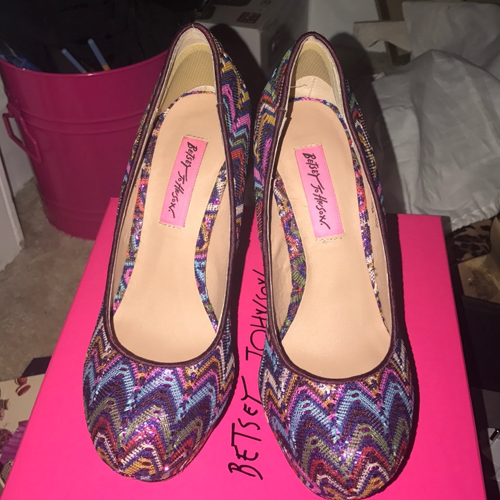 betray Johnson colorful heels
